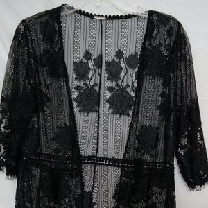 No Boundaries Black Lace Cardigan